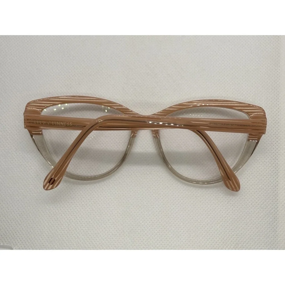 Lulu Guinness Pink Cat Eye Eyeglass Frames Only Womens Designer Retro Clear
